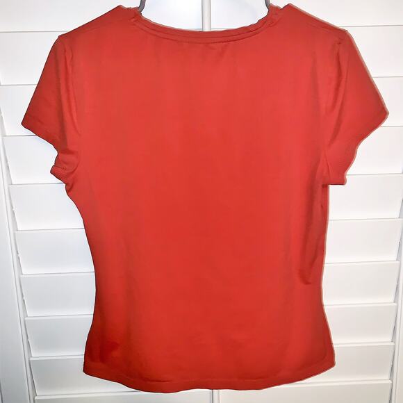 Woman’s Orange Shirt Top - Picture 3 of 9